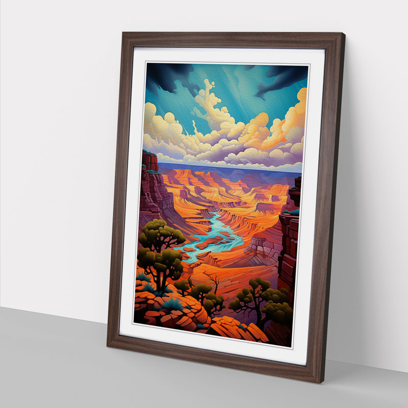 Grand Canyon Tachisme - Framed Print