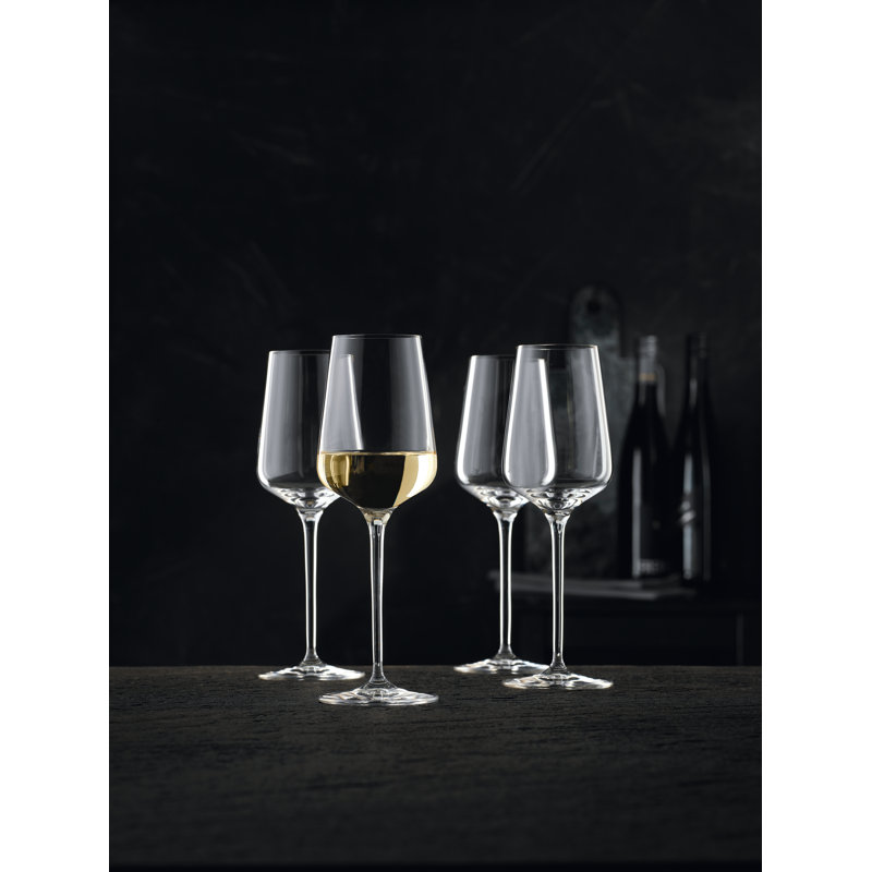 Elegant 13.4oz Crystal White Wine Glass Set of 4