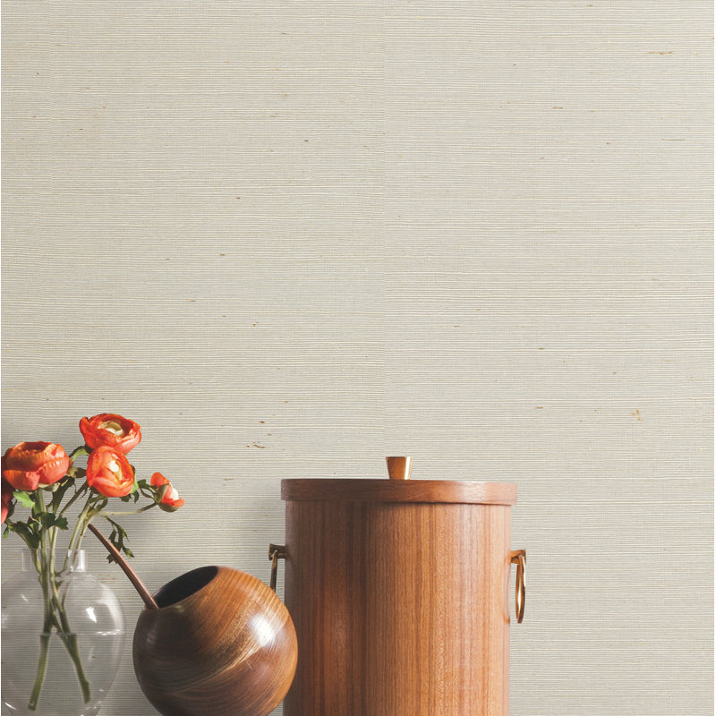 Papier peint en peluche et sisal Weatherhill, Blanc