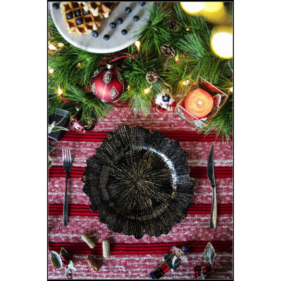 Paquet de 8 assiettes élégantes en plastique noir, D13, pour rehausser le décor des repas et des événements