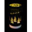 23cm Christmas Decorated Vase Table Light Santa Sleigh Scene Black LED