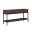 Console avec 2 tiroirs brun 55 x 16 x 30