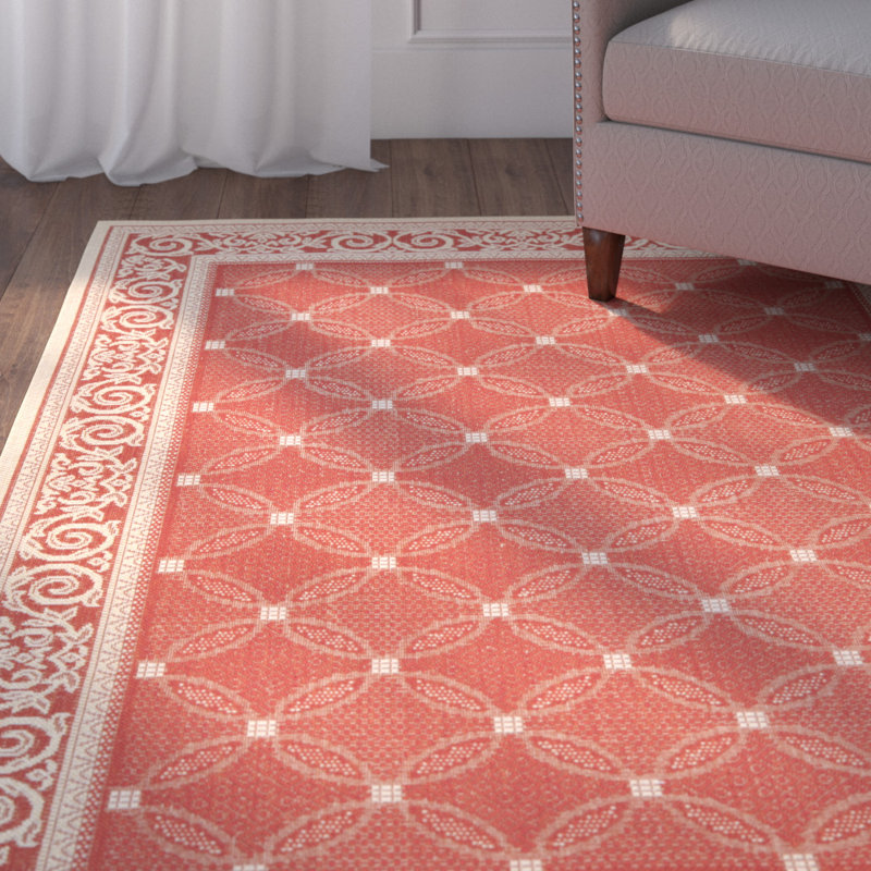 Herefordshire Performance Geometric Indoor/Outdoor Area Rug, Rectangle 9' x 12'