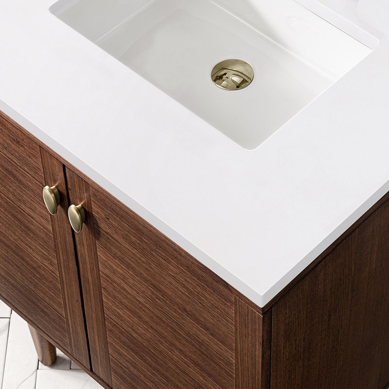 30'' Single Bathroom Vanity with Top, White Zeus, Single-Hole