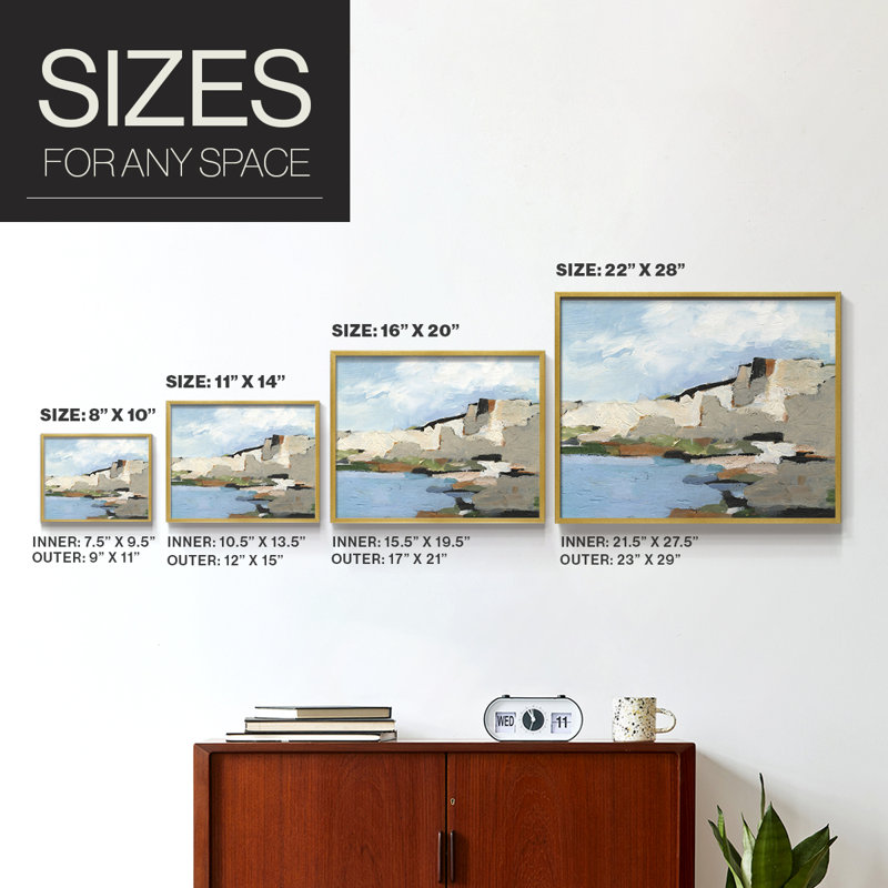 White Rock Cliffs II -Framed Print - Restickable