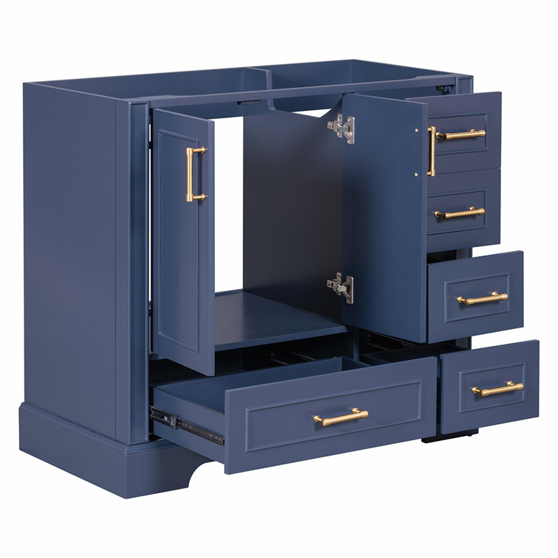 35.4'' Single Bathroom Vanity Base Only, Navy Blue