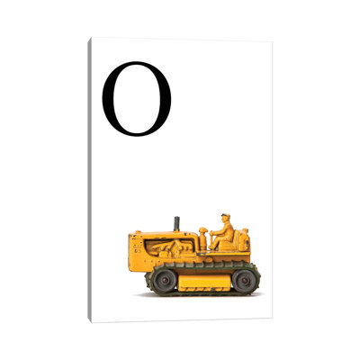 O Bulldozer Yellow White Letter - Print on Canvas