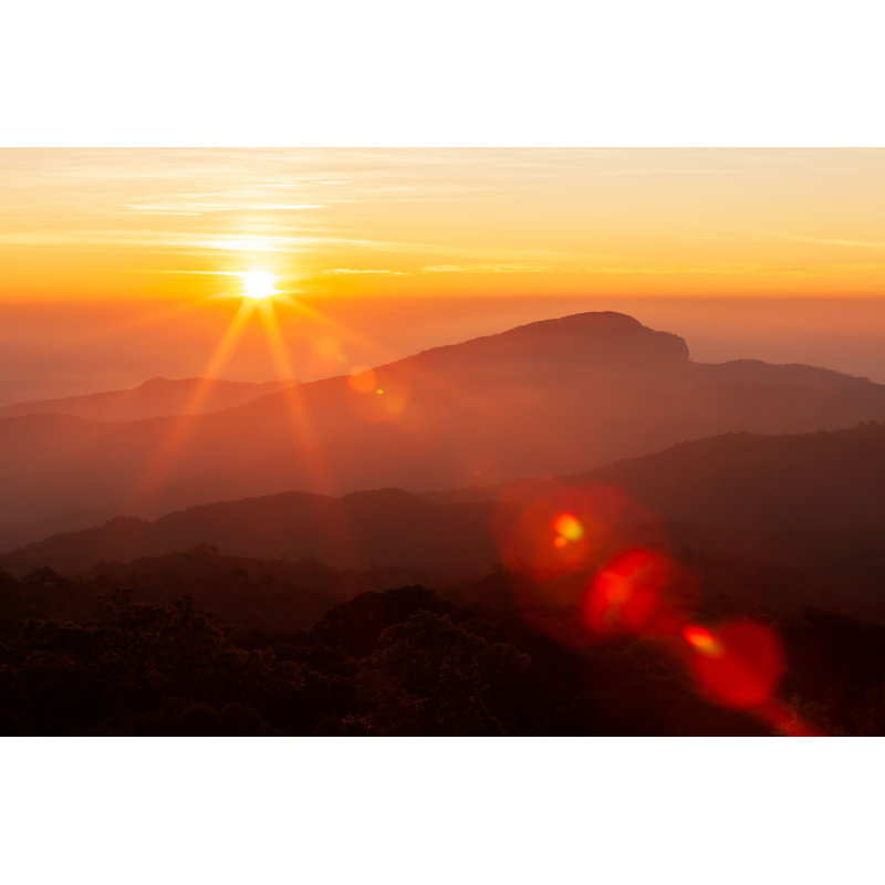 Le soleil levant - Photographie sur toile tendue, H 8 po x l 12 po