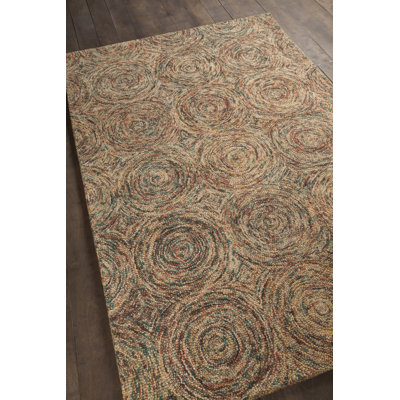 Frances Authentic Hand-Tufted Handmade Brown & Tan Solid Wool Area Rug