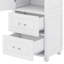 Armoire de rangement de salle de bain de 61,4 pouces de hauteur autoportante avec deux tablettes réglables-696405507