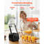 Mélangeur professionnel de 2 litres (68 oz) avec couvercle protecteur, 2200 W, 26000 tr/min, 6 programmes prédéfinis pour smoothies, autonettoyant, vitesse réglable, fonction glace pilée et purée, noir.-128768041