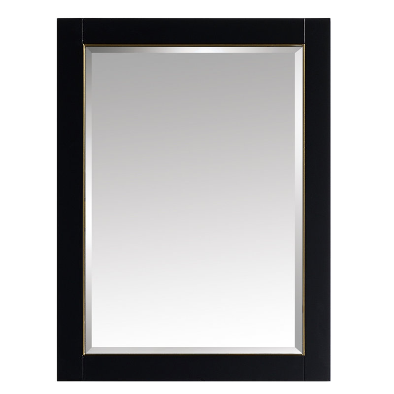 Miroir de salle de bain Donahue, Noir / doré, H 32 po x l 24 po