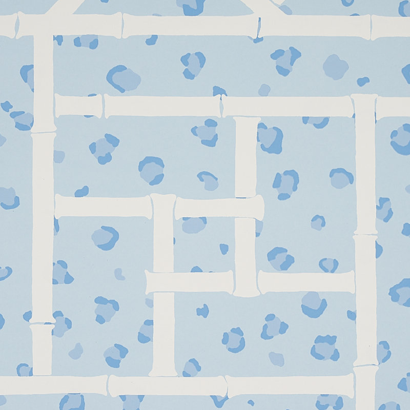 Papier peint Schumacher x Cristina Buckley, Bleu ciel