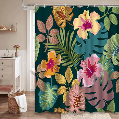 Rideau de douche Botanical Exotic Green