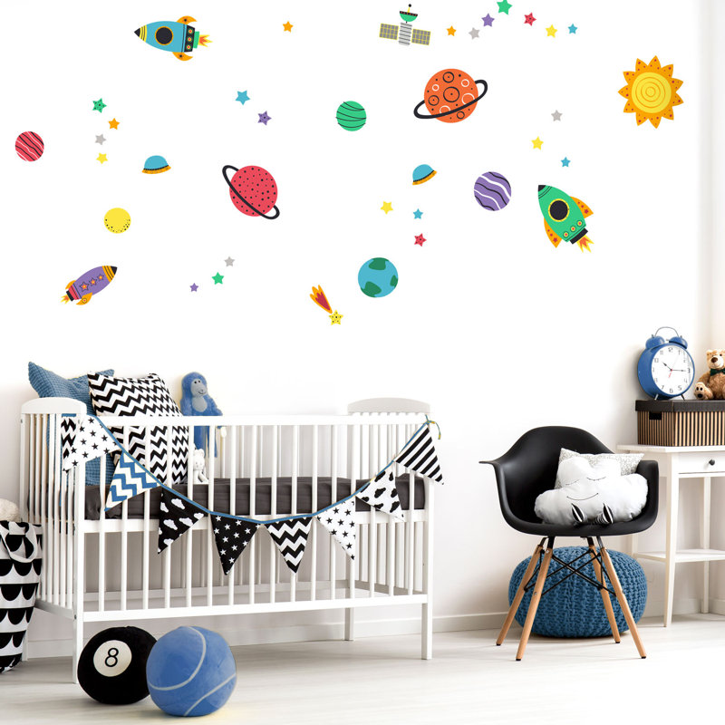Colourful Space Wall Stickers