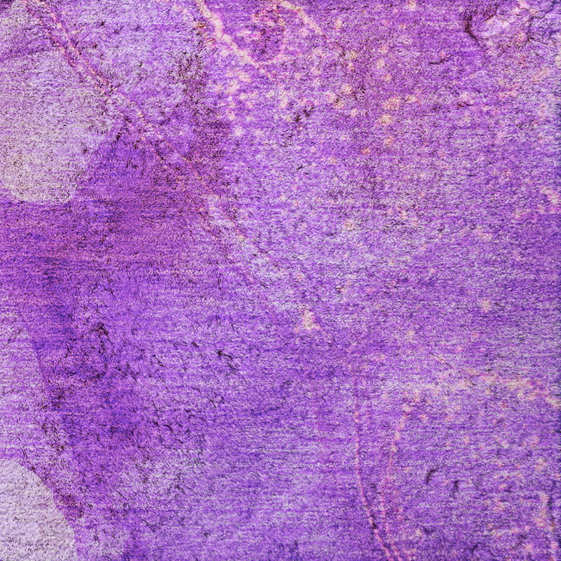 Tapis de qualité supérieure lavable à la machine à poils longs ADS507, Mauve, 10 pi x 14 pi