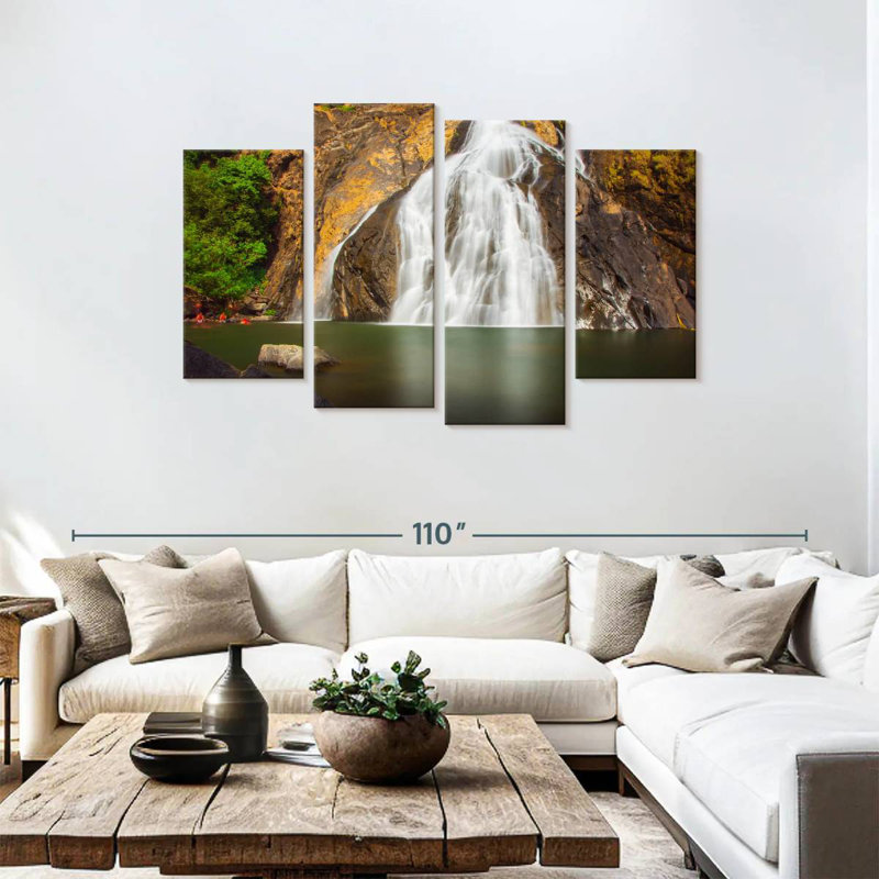 Kudick, chutes de Dudhsagar en Inde, H 48 po x l 75 po