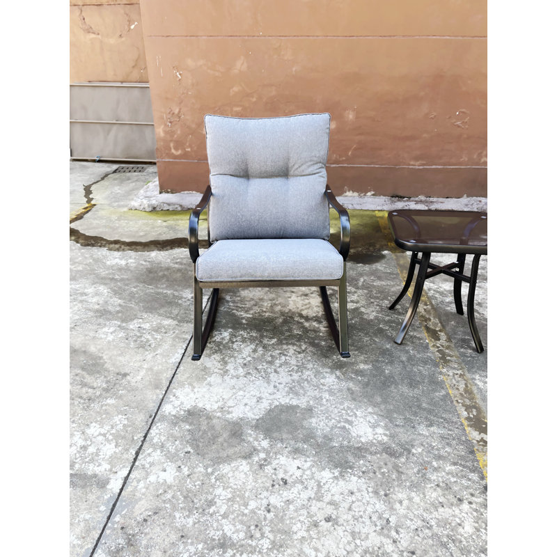 Ensemble de chaise berçante et théière, Gris moyen