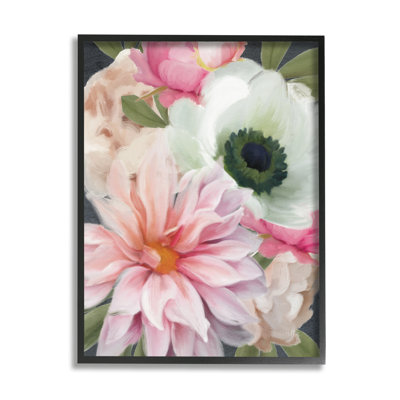 Magnifique pivoine dahlia rose avec fleurs, peinture par Heidi Kuntz
