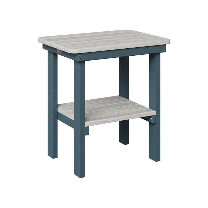 Berlin Gardens Rectangular End Dining Table, Slate, Seashell