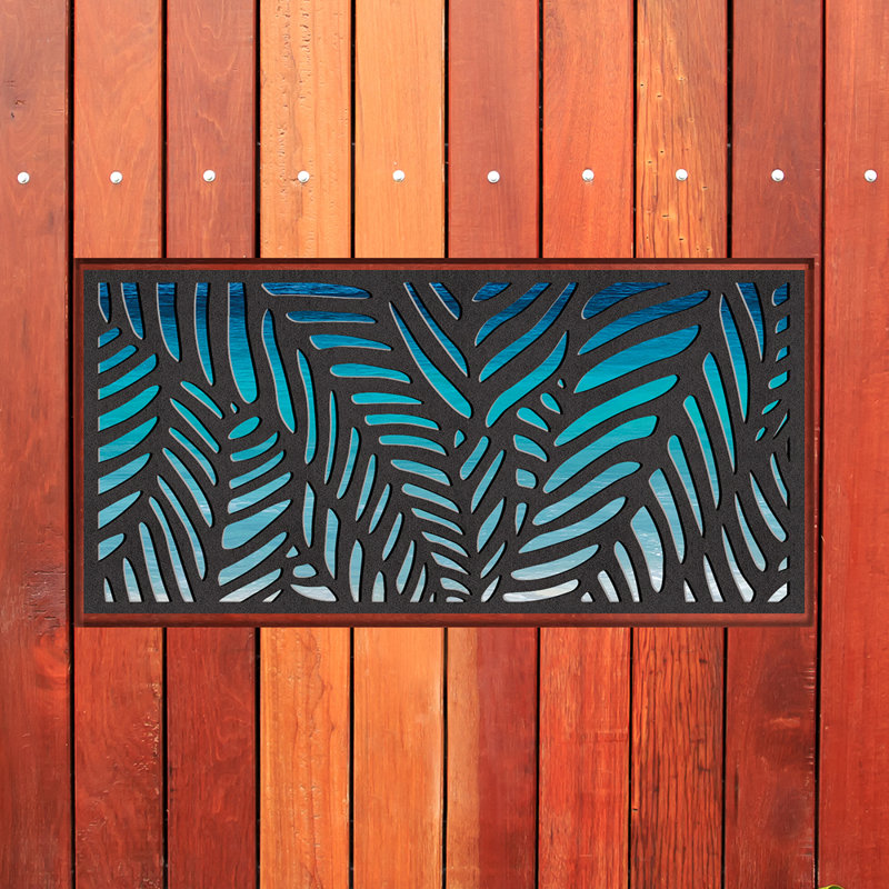 Tahiti Charcoal Recycled Polymer Decorative Privacy Panel, 48" x 24"