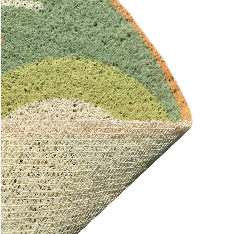 Tapis de porte demi-cercle anti-dérapant durable