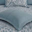 Ensemble d'édredon 8 pièces jacquard turquoise / argent grand-133591494-133591496