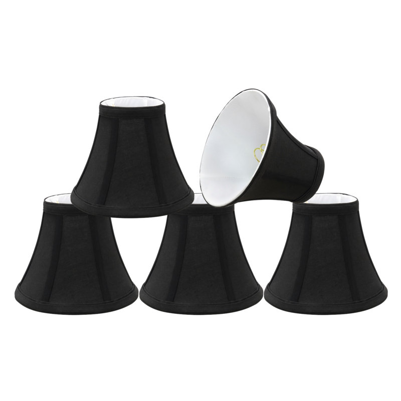 Abat-jour en coton cloche de 5 po (attache) de couleur noire