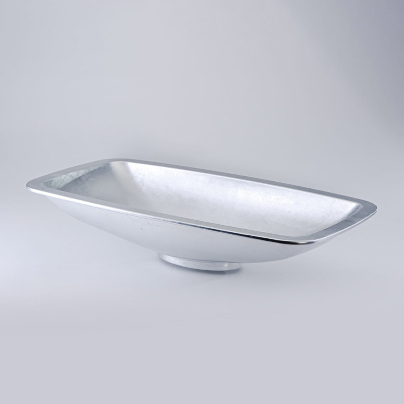Oceano 25.2'' L Bathroom Sink, Silver Leaf