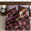 Ensembles de literie en velours luxueux, grand lit, motif floral romantique, confort toutes saisons