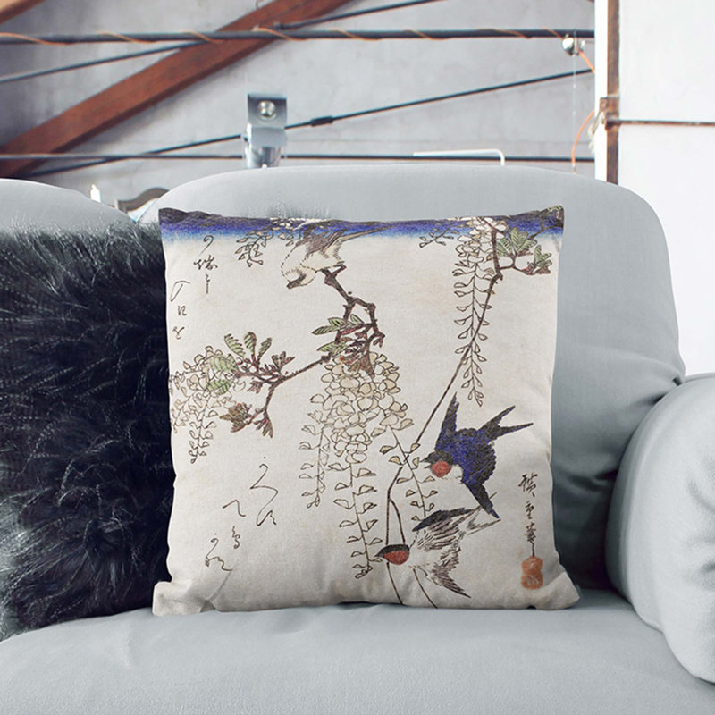 Square Throw Cushion, 55cm H x 55cm W x 20cm D, Black