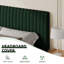 Tête de lit et pied de lit en velours avec revêtement matelassé-2075244560-2075244564
