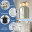 Éclairage pour salle de bain 3 lumières nickel brossé argenté-463825761