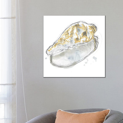Citron Shell Sketch IV by June Erica Vess - Wrapped Canvas Gallery-Wrapped Canvas Giclée