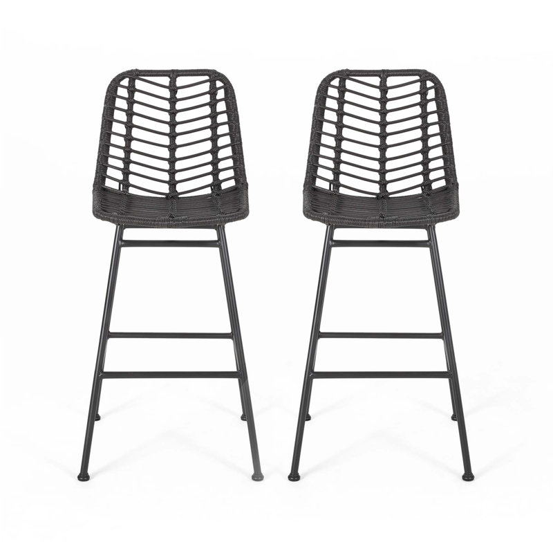 Ensemble de 2 tabourets d'extérieur Sawtelle