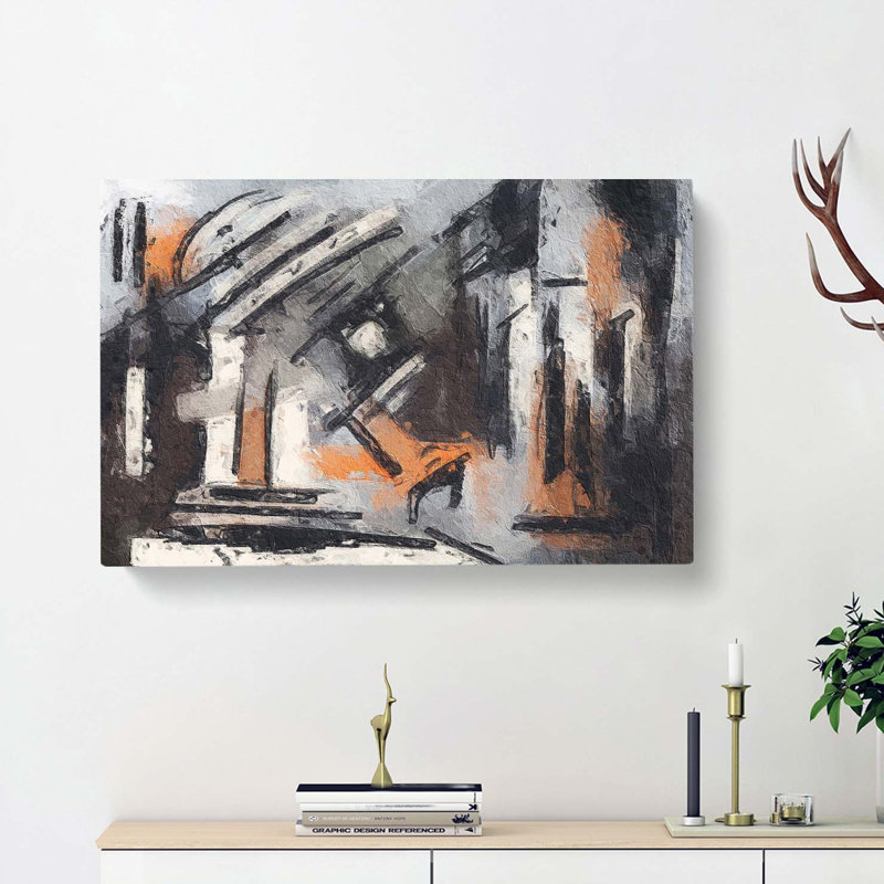 Abstract Art Painting Vol.73 - Wrapped Canvas Painting, 35cm H x 50cm W x 3cm D