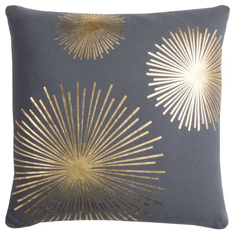  Housse et insert de coussin carré en coton, Doré