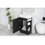 Meuble-lavabo 18,6 po avec lavabo, meuble-lavabo avec tablette à deux niveaux, orientation gauche ou droite, noir (WF308491 nouvelle couleur)-1597809795