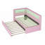 Lit plateforme tapissier simple avec ports USB et ceinture à DEL, avec lit gigogne-1071091128