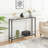 Vonte 39.4" Glass Console Table Gold Metal Frame-91059464