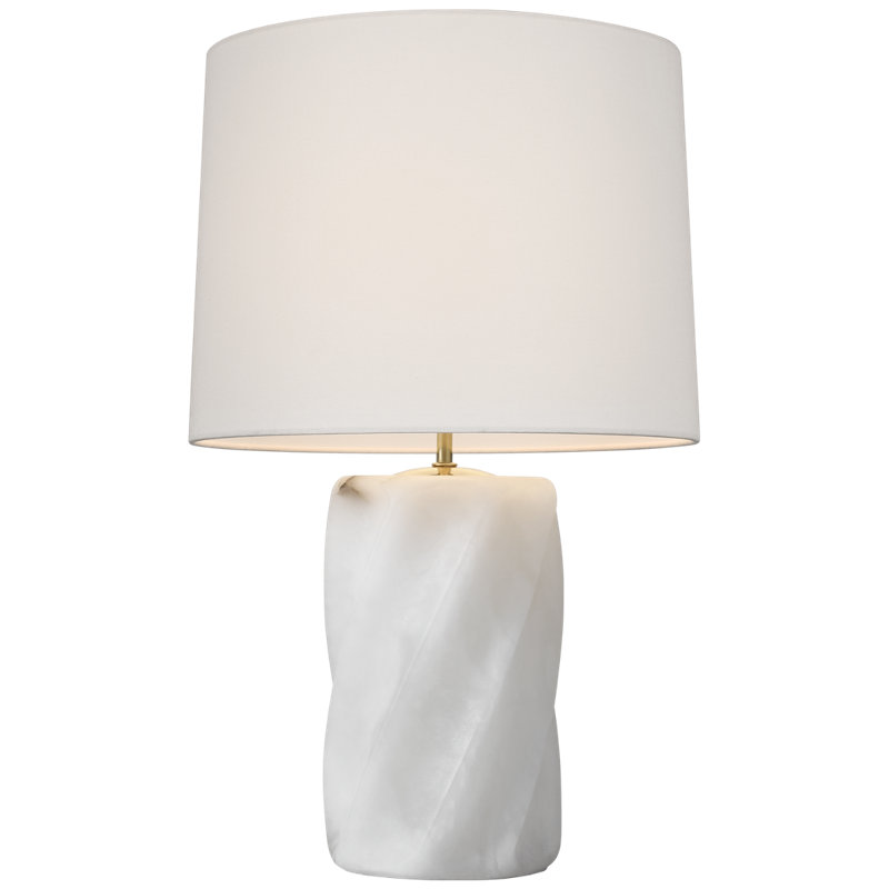 AERIN Ripley 25" Torsade Table Lamp with Linen Shade, 24.5" H x 15" W x 15" D