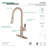 Kingston Brass Kaiser Single-Handle Pull-Down Kitchen Faucet-30369841