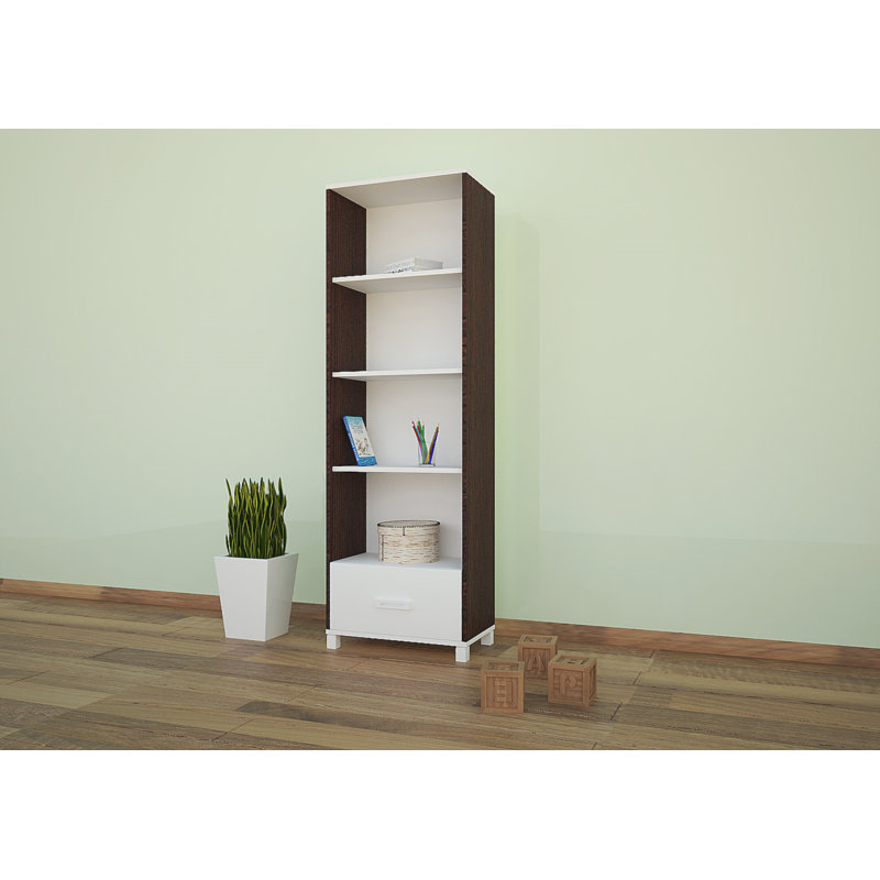177cm H Cube Unit Kids Bookcase, Wenge Chestnut, 177cm H x 60cm W x 34cm D