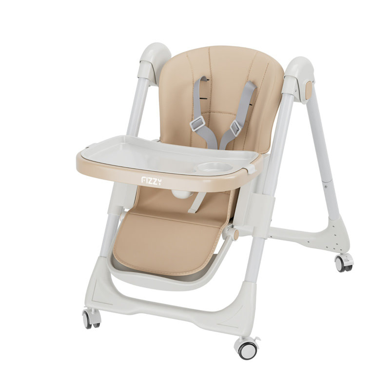Chaise d'alimentation avec roulettes, Beige