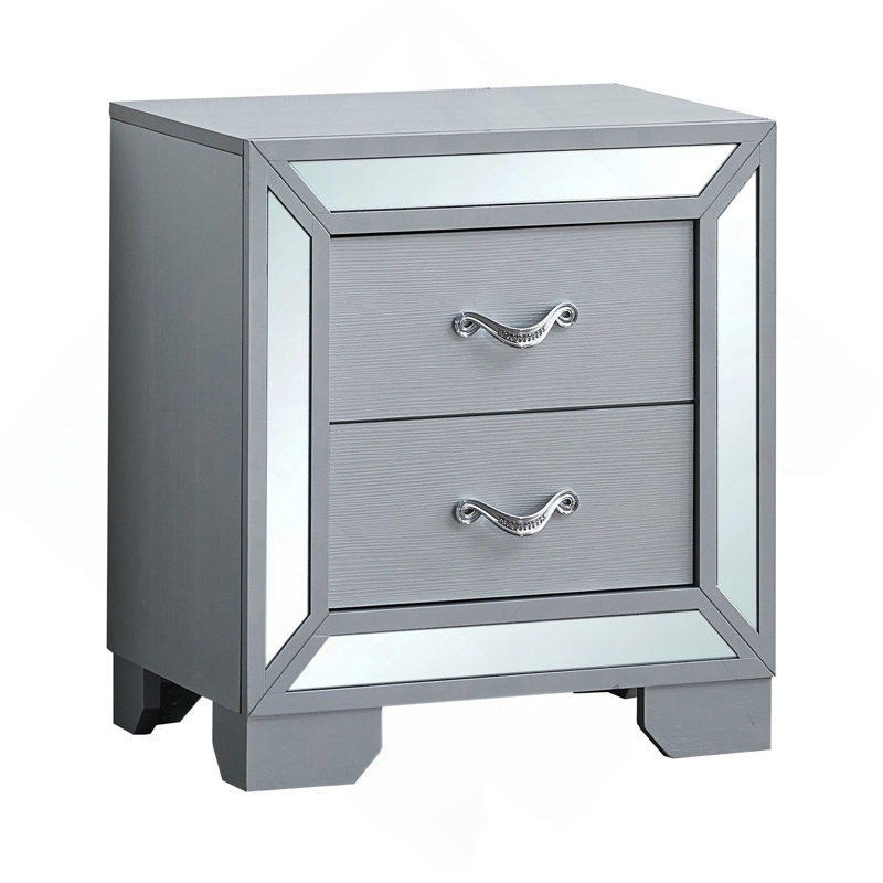 Murry G004800-N Nightstand , Silver