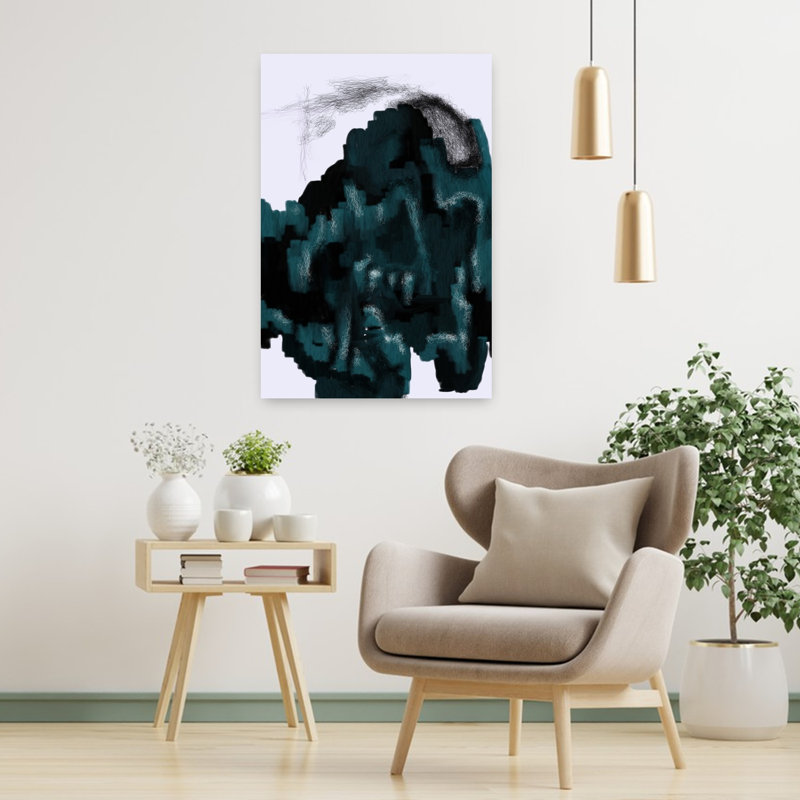 Art contemporain abstrait géométrique, H 36 po x l 24 po
