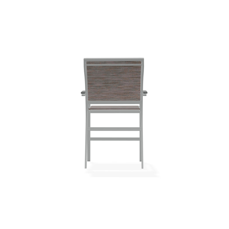 Chaise de café empilable en aluminium Bazza, Graphite, James