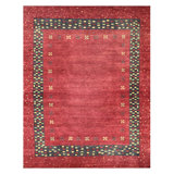 Hand Knotted Wool Southwestern Area Rug in Red