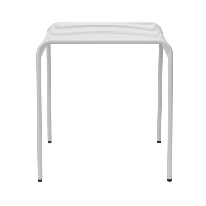 Abra 28" W x 28" D Square Steel Outdoor Dining Table, White