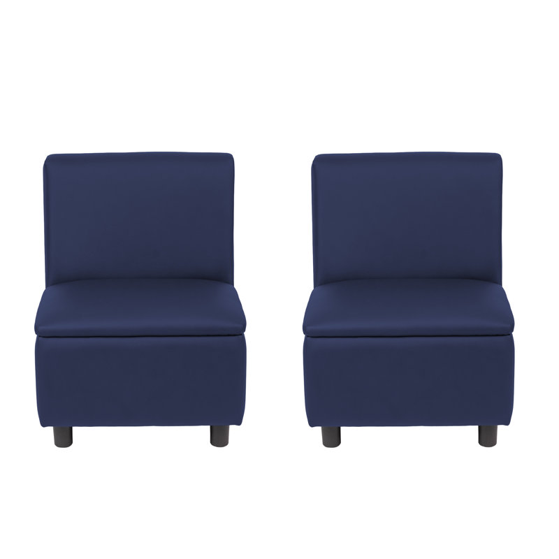 Kid Comfort Collective Modular Chairs, 2-Pack - Navy, Navy
